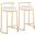 Round Fuji 26 Inch Fixed Height Counter Stool Set of 2 In White and Gold