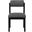 Roundhill Linen Textured Fabric Upholstered Dining Chair Set of 2 In Black and Stained Black