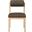 Roundhill Linen Textured Fabric Upholstered Dining Chair Set of 2 In Brown and Stained Natural