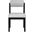 Roundhill Linen Textured Fabric Upholstered Dining Chair Set of 2 In Grey and Stained Black