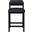 Roundhill Vegan Leather Upholstered Counter Stool In Black and Stained Black