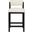 Roundhill Vegan Leather Upholstered Counter Stool In Cream and Stained Black