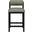 Roundhill Vegan Leather Upholstered Counter Stool In Green and Stained Black