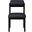 Roundhill Vegan Leather Upholstered Dining Chair Set of 2 In Black and Stained Black