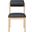 Roundhill Vegan Leather Upholstered Dining Chair Set of 2 In Black and Stained Natural