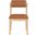 Roundhill Vegan Leather Upholstered Dining Chair Set of 2 In Cognac and Stained Natural
