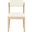 Roundhill Vegan Leather Upholstered Dining Chair Set of 2 In Cream and Stained Natural