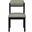 Roundhill Vegan Leather Upholstered Dining Chair Set of 2 In Green and Stained Black