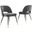 Rouse Performance Velvet Dining Side Chairs Set of 2 In Charcoal