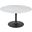 Rowan 54 Inch Pedestal Round Marble Dining Table In Gunmetal