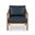 Rowan Leather Accent Chair In Oxford Blue