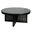 Rowan Mango Wood and Cane Round Coffee Table In Black