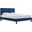 Roxanne Performance Velvet Full Platform Bed In Navy