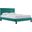 Roxanne Performance Velvet Full Platform Bed In Teal