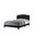Roy Full Upholstered Panel Bed In Black Velvet