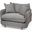 Roy Ii Castlerock Gray Upholstered And Brown Wood Frame Arm Chair