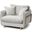 Roy Ii Frost Gray Upholstered And Brown Wood Frame Arm Chair