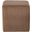 Roy Microsuede Fabric Square Ottoman In Brown
