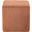 Roy Microsuede Fabric Square Ottoman In Cognac