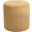 Roy Microsuede Fabric Round Ottoman In Yellow