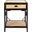 Roya 1 Drawer 1 Shelf Nightstand in Black and Natural
