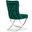 Royal Upholstered Silver Legged Dining Chair In Green Set of 2