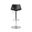 Rudy Adjustable Swivel Counter Stool In Black