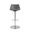 Rudy Adjustable Swivel Counter Stool In Gray