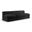 Rummi Velvet Performance Fabric Upholstered 3-Piece Modular Sofa In Black