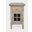Rustic Shores USB Charging Chairside End Table In Cream
