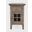 Rustic Shores USB Charging Chairside End Table In Brown Grey