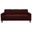 Ruth 77-Inch Fabric Upholstered Track Arm Sofa In Rust Red