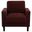 Ruth Fabric Upholstered Track Arm Accent Chair In Rust Red