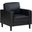 Ruth Upholstered Track Arm Faux Leather Accent Chair Black