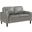 Ruth Upholstered Track Arm Faux Leather Loveseat Grey