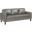 Ruth Upholstered Track Arm Faux Leather Sofa Grey