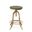 Ryder Adjustable Barstool In Elm Seat and Gold Base