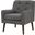 Ryder Mid Century Modern Gray Woven Fabric Tufted Armchair