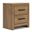 Ryderton Two Drawer NightStand In Auburn