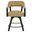 Rylie 24 Inch Vegan Leather Counter Captains Chair In Sand and Black