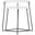 Ryne White and Black Retro Mid Century Lacquer Stacking End Table