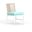 Sabbia Armless Dining Chair in Dupione Celeste