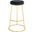 Sabina Round Bar Stool in Black and Gold