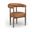 Sable Vegan Leather Upholstered Dining Chair Set of 2 In Cognac