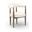Sable Vegan Leather Upholstered Dining Chair Set of 2 In Cream