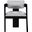 Sacha Linen Textured Fabric Dining Chair Set of 2 In Black and Grey
