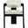 Sacha Linen Textured Fabric Dining Chair Set of 2 In Cream and Black
