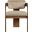 Sacha Velvet Dining Chair Set of 2 In Beige and Brown