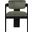 Sacha Velvet Dining Chair Set of 2 In Black and Green