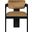Sacha Velvet Dining Chair Set of 2 In Saddle and Black